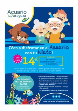 VEN A DISFRUTAR EN EL ACUARIO DE ZARAGOZA CON TU NIETO