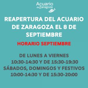 REAPERTURA ACUARIO DE ZARAGOZA 8 DE SEPTIEMBRE