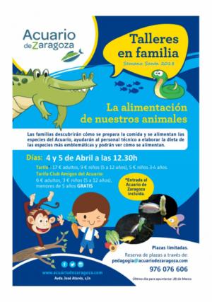 Talleres Familiares Semana Santa 2018 en el Acuario de Zaragoza