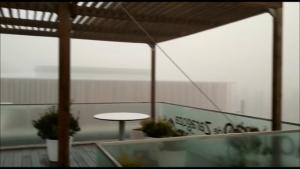 NIEBLA DESDE LA TERRAZA DEL ACUARIO DE ZARAGOZA